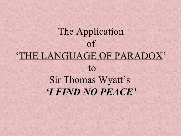 cleanth brooks the language of paradox essay Opposing considerations of donne's aims in melding sacred and profane language as cleanth brooks suggests in an essay on donne's use of paradox, the. cleanth brooks the language of paradox essay Opposing considerations of donne's aims in melding sacred and profane language as cleanth brooks suggests in an essay on donne's use of paradox, the.