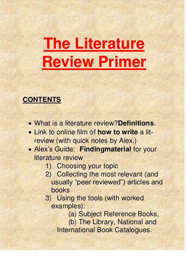Reviewing Literature