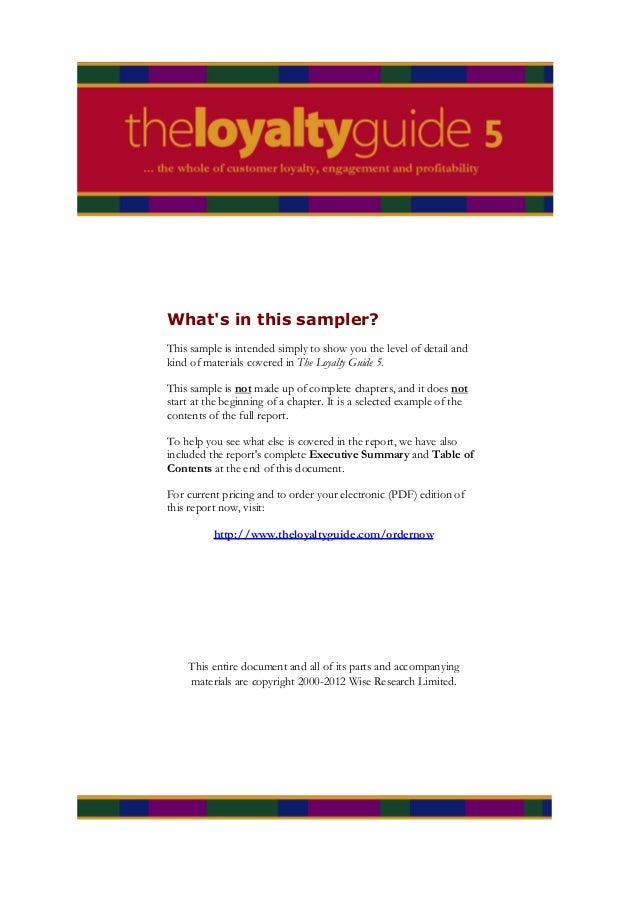 Literature review on customer loyalty programs