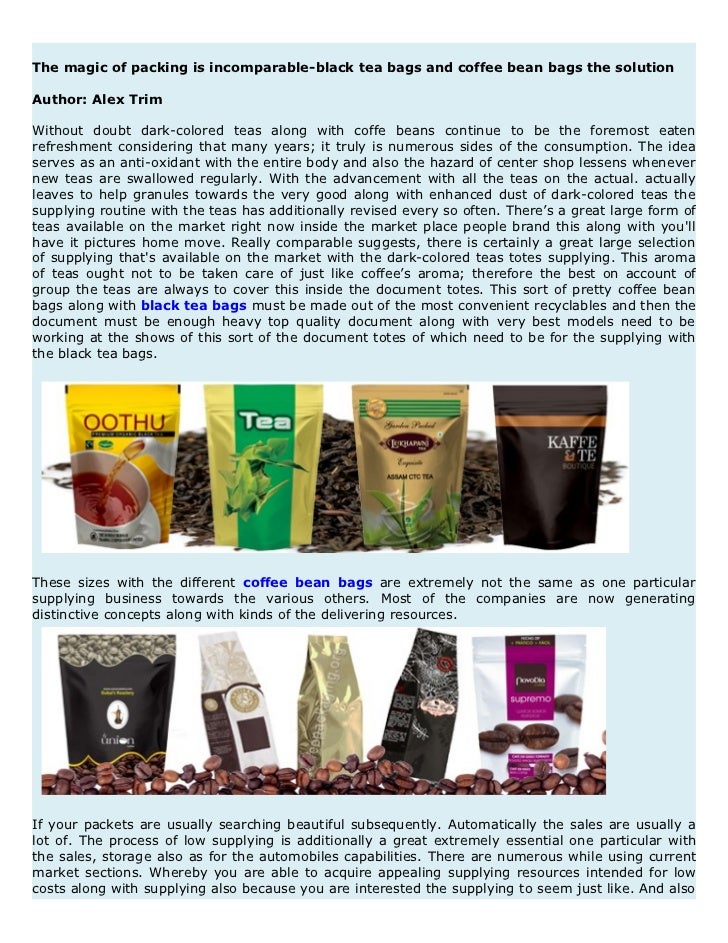 coffee bags like tea