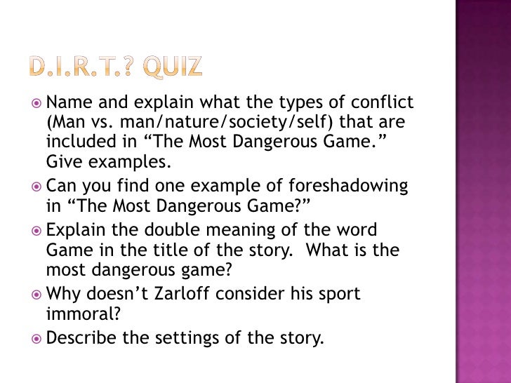 Essay on the most dangerous game