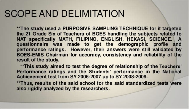 Master thesis delimitations