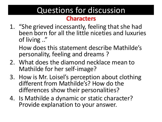 Provide a character analysis of mathilde loisel    enotes