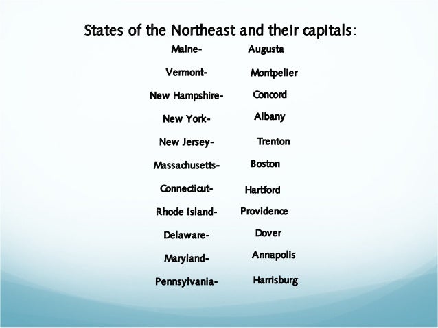 Regions Of The United States The Northeast