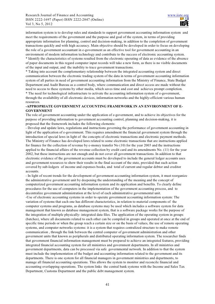 Accounting Information Systems Research Paper - Essays - Stalgal