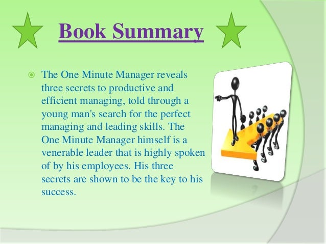 Sample book report one minute manager