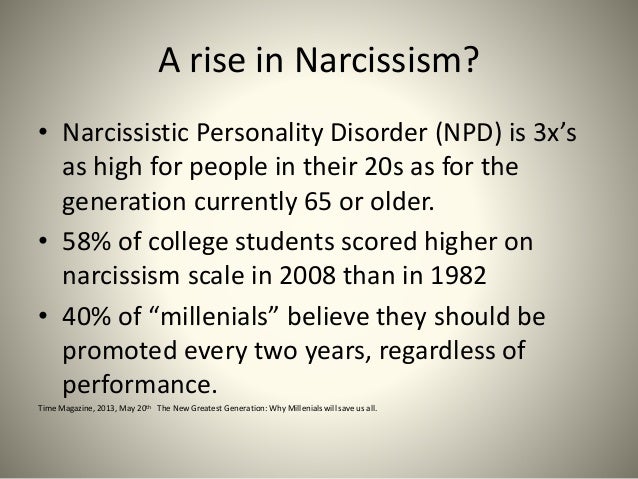 Narcissism and generation