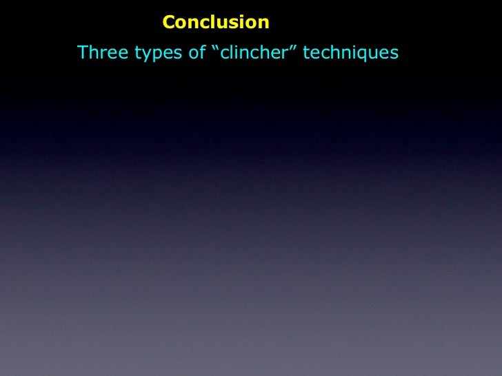 Clinchers For Essays