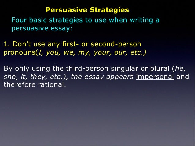 Strategies for writing persuasive essays