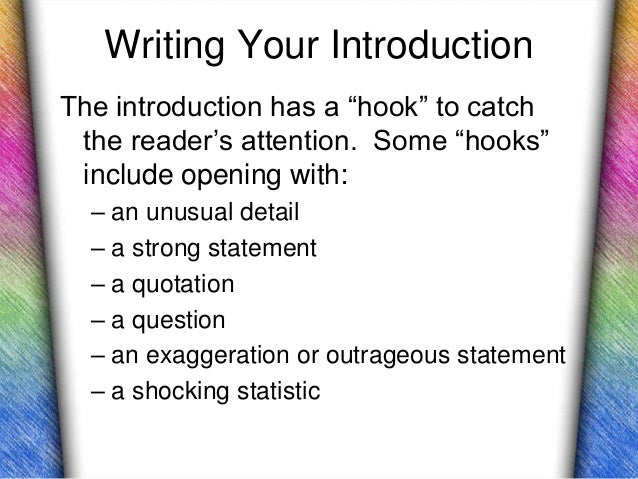 good hook sentences for essays