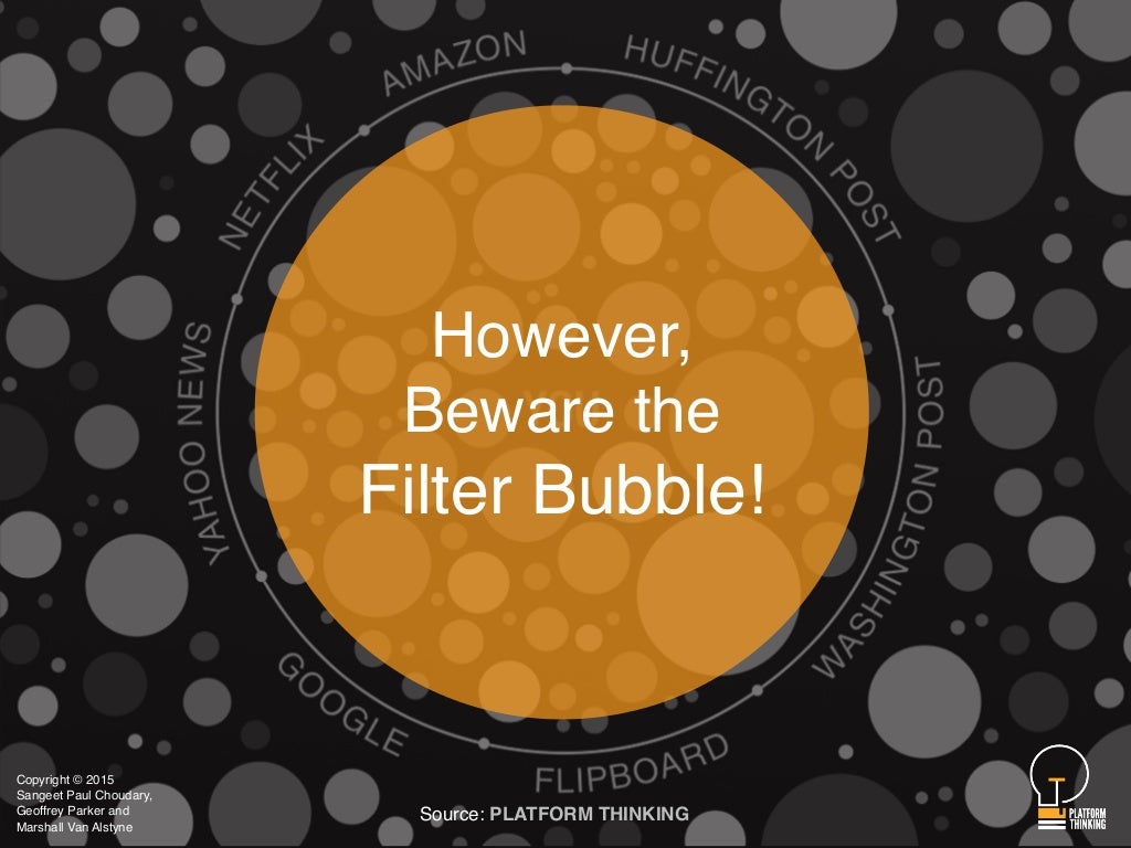 However, Beware the Filter Bubble!