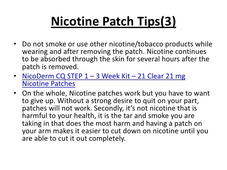 Nicotine Patch Age Limit