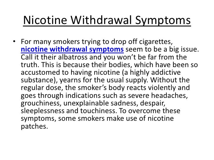 The pros and cons of using nicotine patches