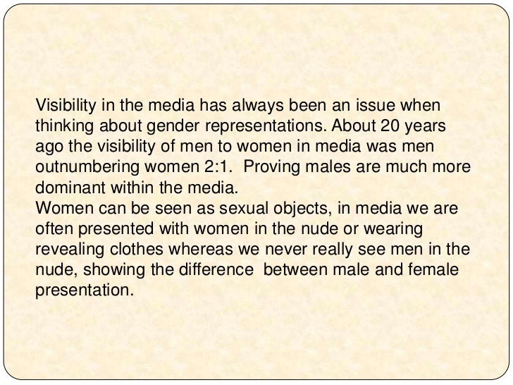 Essays on gender roles in media