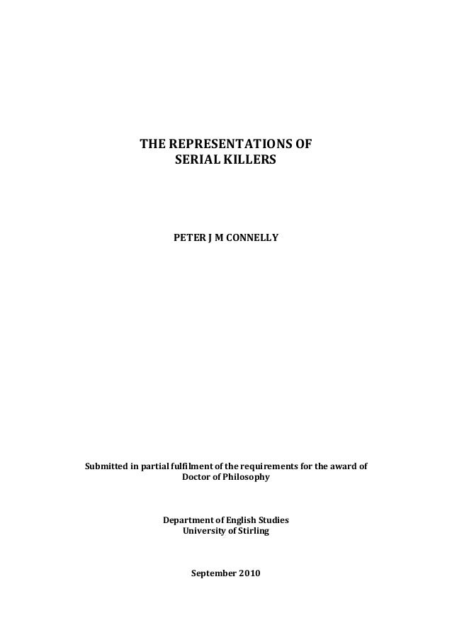 Thesis for research paper on serial killers