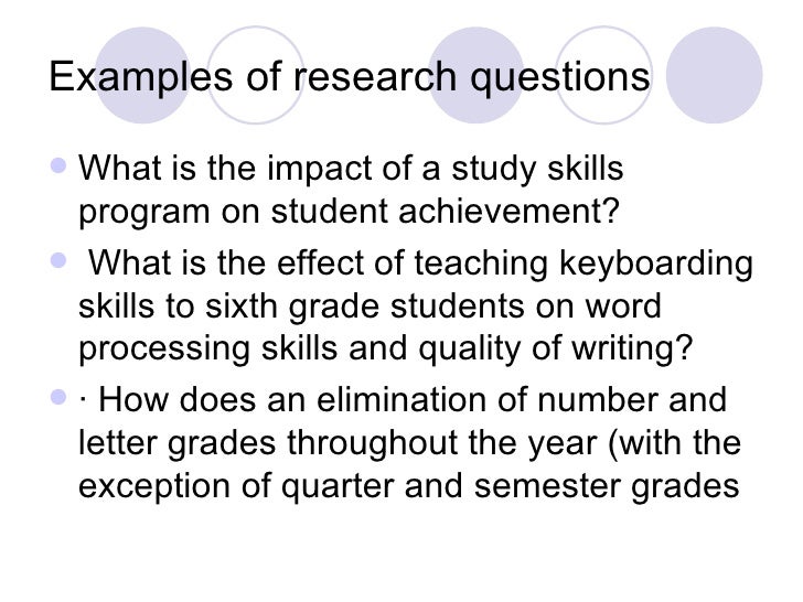 Research proposal research questions