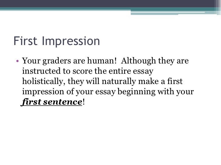 First impressions essay