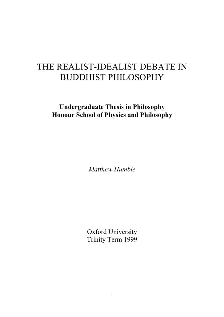 Idealism thesis statement image