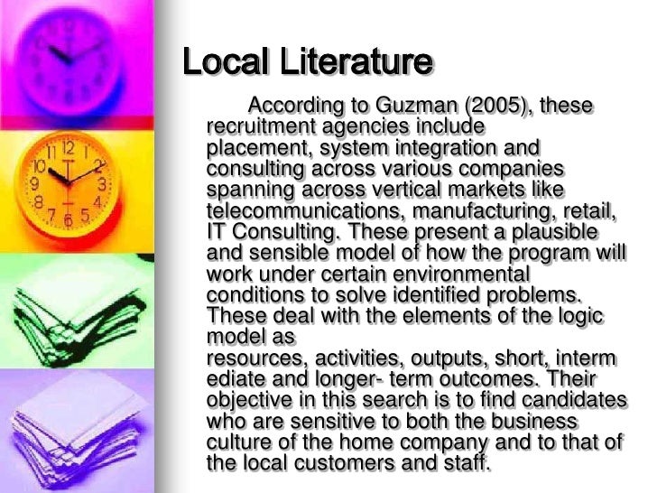 Examples of local literature in thesis