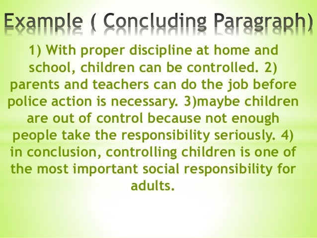 Concluding paragraph restate thesis