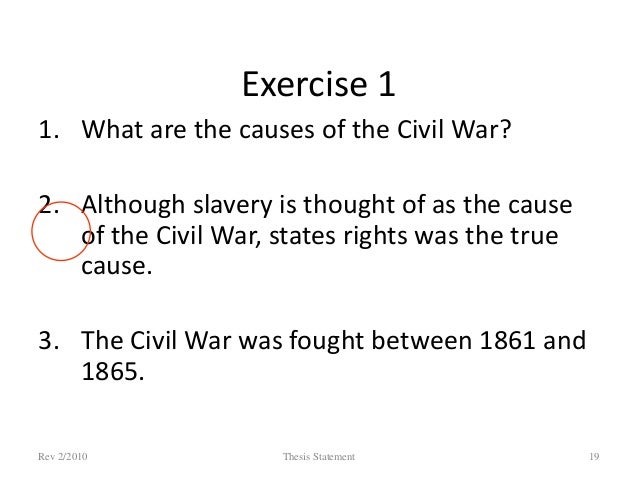 Civil war thesis