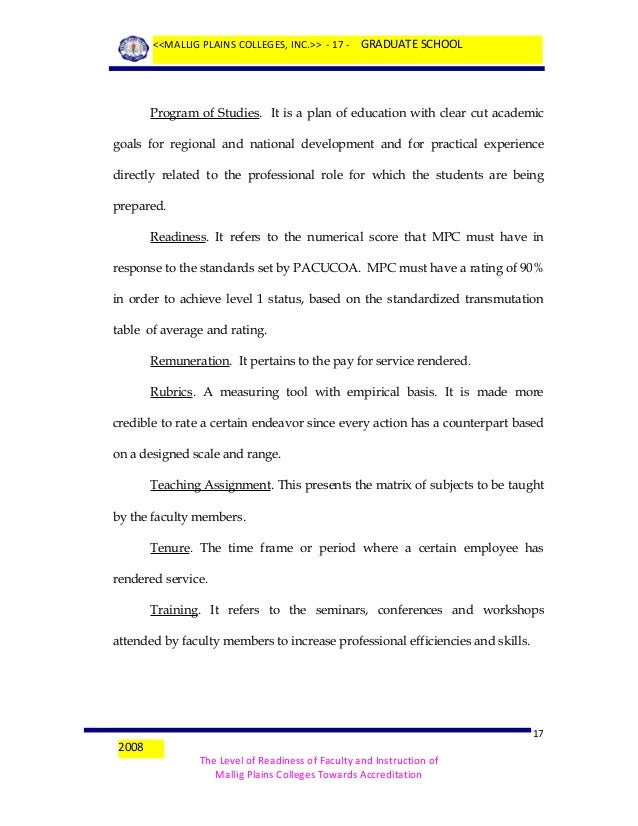 Master thesis on community development
