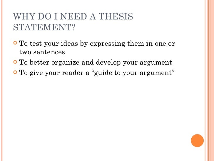 Need help with thesis statement