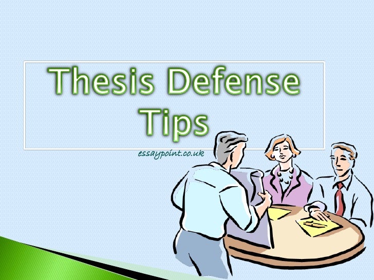 defend your phd thesis