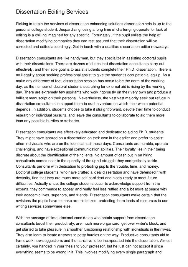 Dissertation editing services prices