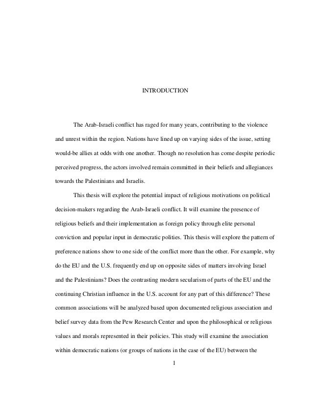 Sample abstract of a thesis