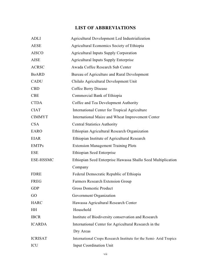 Can you use abbreviations dissertation