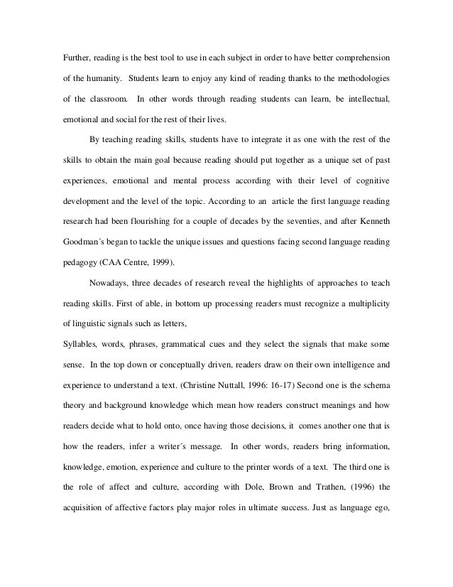 reading comprehension strategies thesis reading comprehension strategies thesis