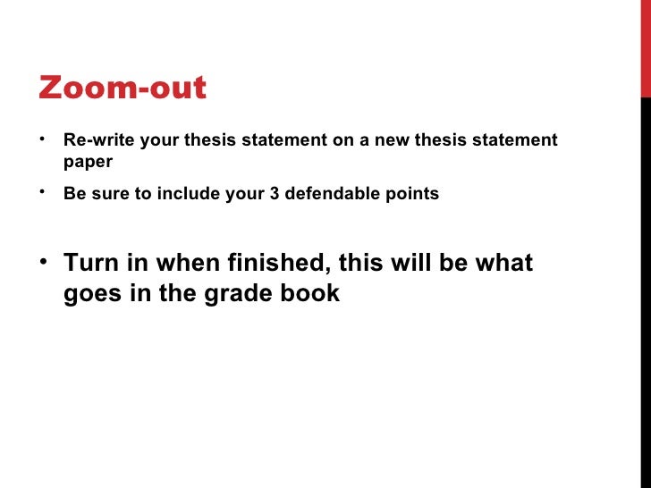 How to right a thesis statement