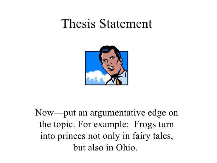 Thesis statement examples frog