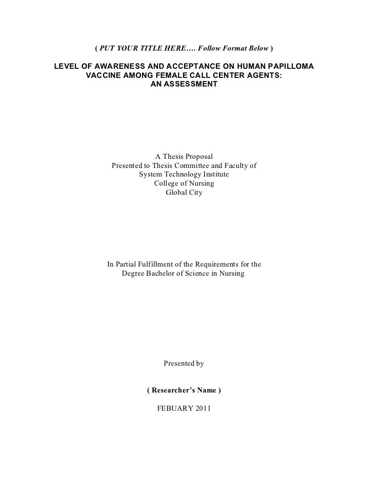 the format of dissertation proposal