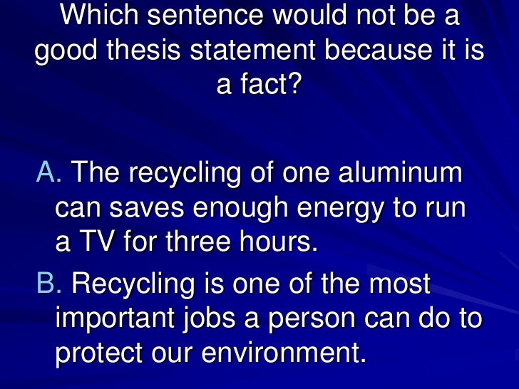 Thesis Statement Examples - Thesis Statement