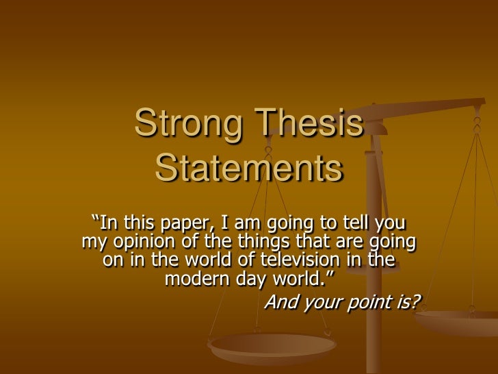 strong thesis statement for research paper