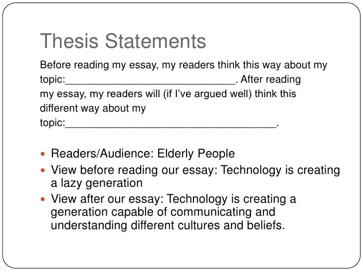 Where to place a thesis statement in an essay