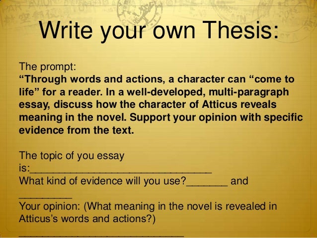 Thesis actions