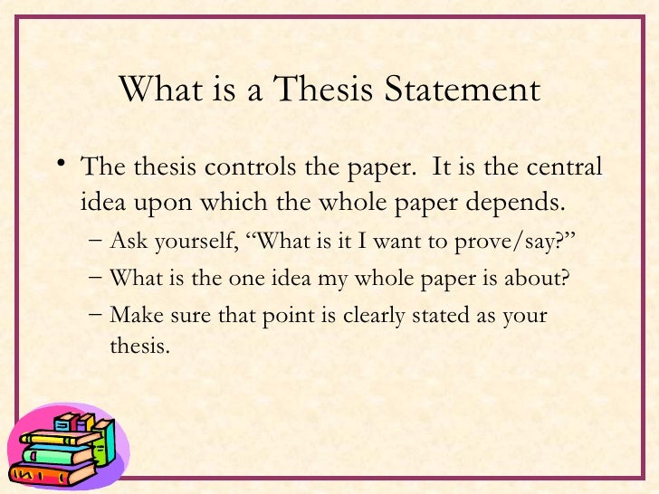 Example of a thesis statement in a research paper