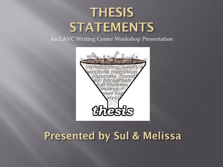 Writing effective thesis statement