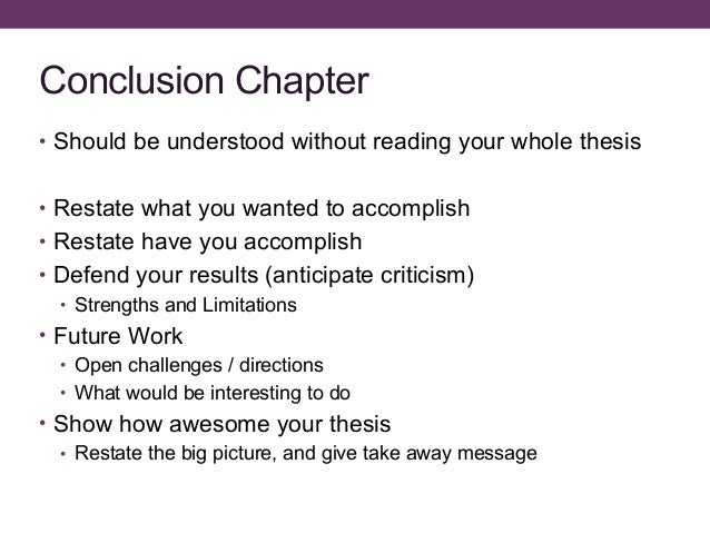 Dissertation Conclusion Chapter Writing - Dissertation Capital