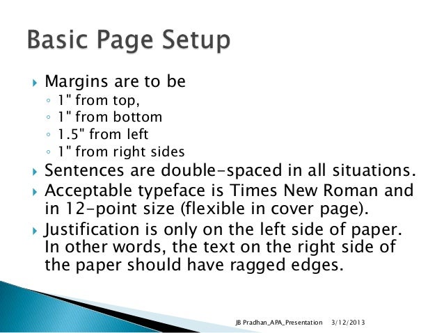 Standard thesis format