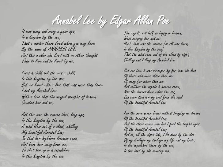 poem annabel lee essay poem annabel lee essay