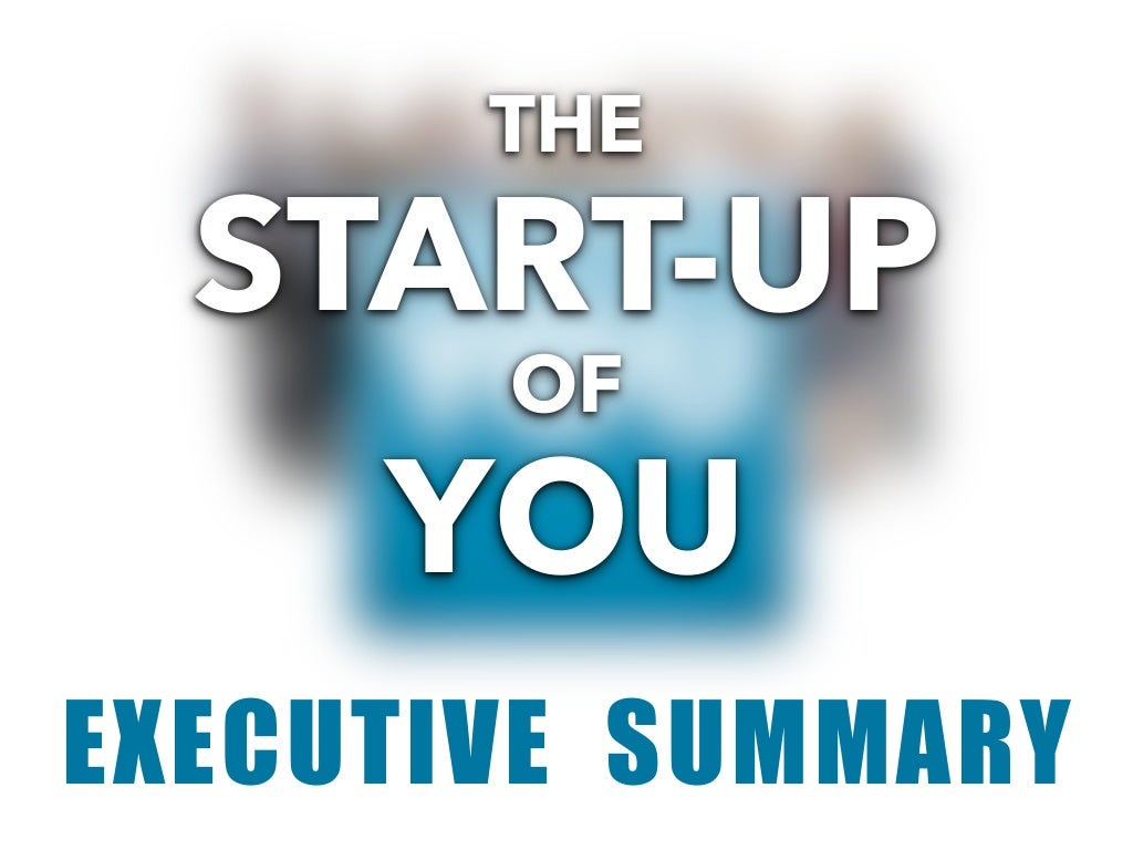 Start-up of You, Visual Summary