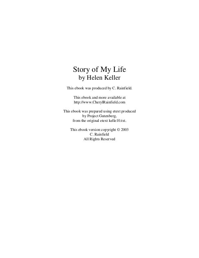 The Story of My Life Essay - Critical Essays - eNotes com
