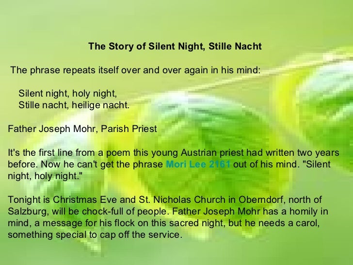 The story of silent night, stille nacht