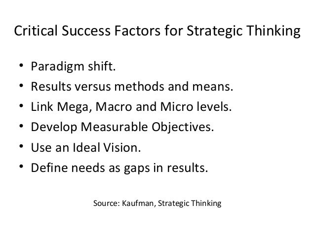 Critical Thinking Vs Strategic Thinking