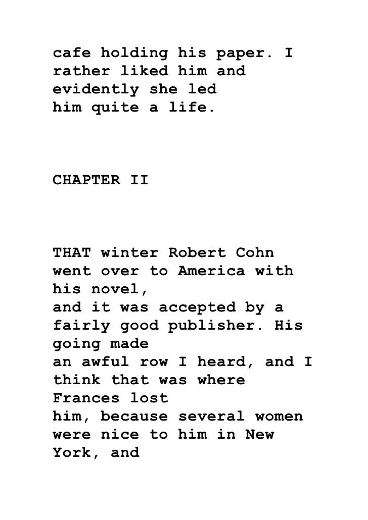 The sun also rises essay