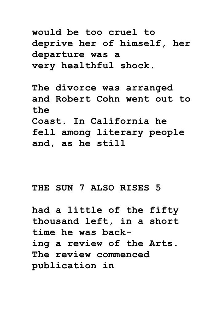 the sun also rises alienation essay the sun also rises alienation essay